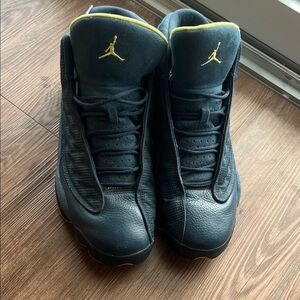 Jordan 13s Blue and Gold Sneakers (2013)